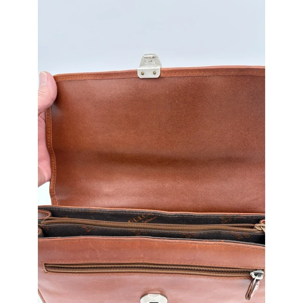 Bolon CPS‎ Collection Brown Leather Messenger Bag Crossbody Vintage